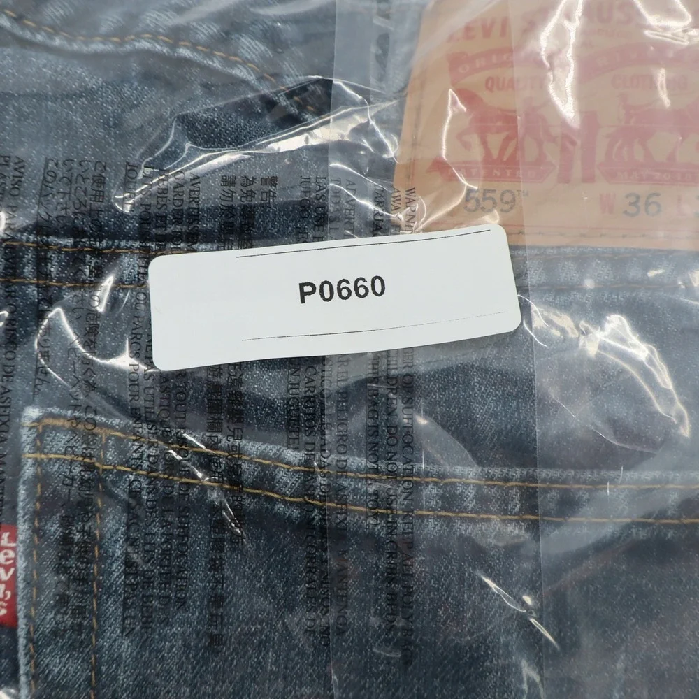Levis 559 Relaxed Straight Jeans Mens 36x34 Blue Distressed‎ Paint Splatter